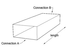 Rectangular Duct Straight 1500mm